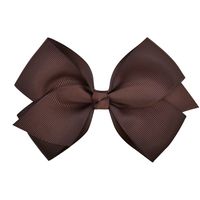 Fashion Simple Children's Solid Color Ribbed Bow Hair Accessories sku image 4