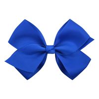 Fashion Simple Children's Solid Color Ribbed Bow Hair Accessories sku image 7