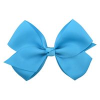 Fashion Simple Children's Solid Color Ribbed Bow Hair Accessories sku image 8