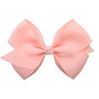 Fashion Simple Children's Solid Color Ribbed Bow Hair Accessories sku image 9