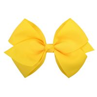 Fashion Simple Children's Solid Color Ribbed Bow Hair Accessories sku image 11
