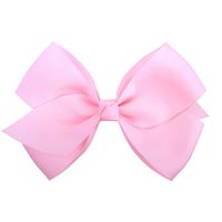 Fashion Simple Children's Solid Color Ribbed Bow Hair Accessories sku image 12