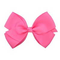 Fashion Simple Children's Solid Color Ribbed Bow Hair Accessories sku image 14