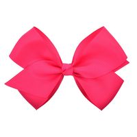 Fashion Simple Children's Solid Color Ribbed Bow Hair Accessories sku image 15