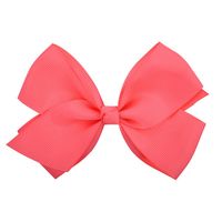 Fashion Simple Children's Solid Color Ribbed Bow Hair Accessories sku image 16