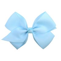 Fashion Simple Children's Solid Color Ribbed Bow Hair Accessories sku image 18