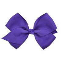 Fashion Simple Children's Solid Color Ribbed Bow Hair Accessories sku image 27