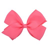 Fashion Simple Children's Solid Color Ribbed Bow Hair Accessories sku image 28