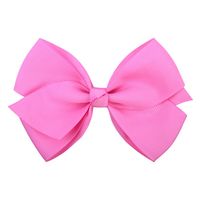 Fashion Simple Children's Solid Color Ribbed Bow Hair Accessories sku image 29