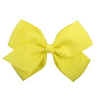 Fashion Simple Children's Solid Color Ribbed Bow Hair Accessories sku image 33