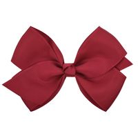 Fashion Simple Children's Solid Color Ribbed Bow Hair Accessories sku image 34