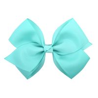 Fashion Simple Children's Solid Color Ribbed Bow Hair Accessories sku image 35