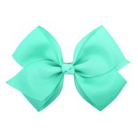 Fashion Simple Children's Solid Color Ribbed Bow Hair Accessories sku image 36