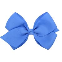 Fashion Simple Children's Solid Color Ribbed Bow Hair Accessories sku image 37