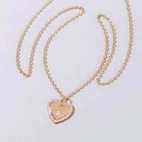 Heart Shaped Zircon Star Zircon Pendant Copper Necklace sku image 1
