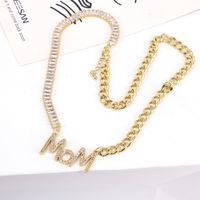 Letters Mom Necklace Mother's Day Retro Copper Collarbone Chain main image 6