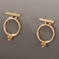 Fashion Simple Alloy Round Geometric Stud Earrings main image 3