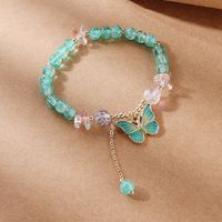 Korean Version Of Butterfly Color Crystal Beaded Bracelet main image 2