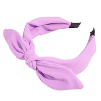 New Bow Female Knot Simple Fashion Solid Color Headband Fabric main image 6