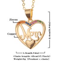 New Copper Gold-plated Mom Pendant Necklace Mother's Day Gift main image 4