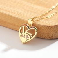 New Copper Gold-plated Mom Pendant Necklace Mother's Day Gift main image 1