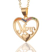 New Copper Gold-plated Mom Pendant Necklace Mother's Day Gift main image 6