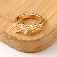 Women's Hand Jewelry Copper Plated Real Gold Leopard Open Ring main image 1