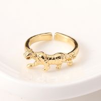 Women's Hand Jewelry Copper Plated Real Gold Leopard Open Ring main image 3