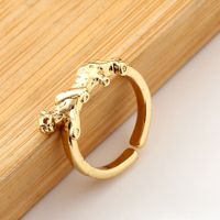 Women's Hand Jewelry Copper Plated Real Gold Leopard Open Ring main image 4