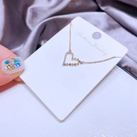 Korean Copper Gold-plated Zircon Hollow Heart-shaped Necklace main image 5