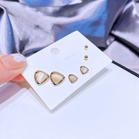 Yakemiyou New Copper Ear Studs Three Pairs Fashion Geometric Female main image 3