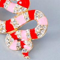 New Creative Snake Pendant Diamond Earrings main image 5