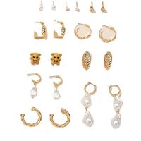 Fashion Accessories Alloy Pearl 10 Pairs Earring Set Combination main image 6