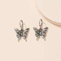 Retro Distressed Butterfly Simple Fashion Alloy Earrings Jewelry Female main image 3