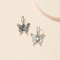 Retro Distressed Butterfly Simple Fashion Alloy Earrings Jewelry Female main image 4