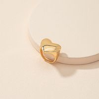 Korean Fashion Bump Heart-shaped Geometric Alloy Ring main image 2