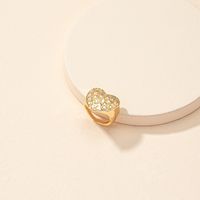 Korean Fashion Bump Heart-shaped Geometric Alloy Ring main image 3