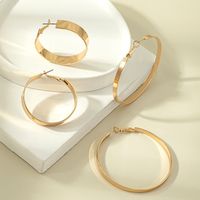 Exaggerated Geometric Circle Solid Color Alloy Hoop Earrings Wholesale main image 4