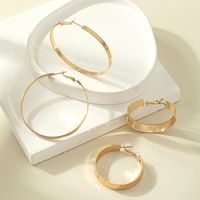 Exaggerated Geometric Circle Solid Color Alloy Hoop Earrings Wholesale main image 5