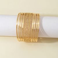 Simple Creative Multi-layer Geometric Irregular Wide Alloy Bracelet Wholesale main image 3