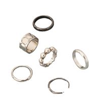 2022 New Retro Embossed Bead Ring Set main image 6