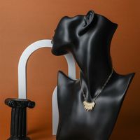 Nuevo Collar Con Colgante De Hoja Tridimensional Chapado En Oro De 14k De Acero Inoxidable main image 4