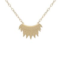 New Stainless Steel 14k Gold-plated Three-dimensional Leaf Pendant Necklace main image 6