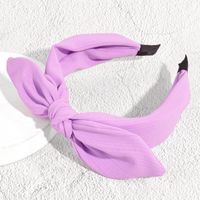 New Bow Female Knot Simple Fashion Solid Color Headband Fabric sku image 1