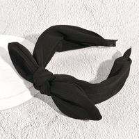 New Bow Female Knot Simple Fashion Solid Color Headband Fabric sku image 3