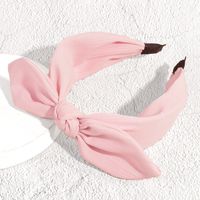 New Bow Female Knot Simple Fashion Solid Color Headband Fabric sku image 4