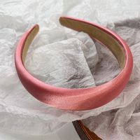 Fashion Satin Three-dimensional Solid Color Wide-brimmed Sponge Headband sku image 6