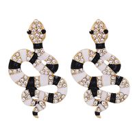 New Creative Snake Pendant Diamond Earrings sku image 3