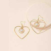 Fashion Heart-shaped New Pendant Retro Earrings sku image 1