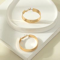 Exaggerated Geometric Circle Solid Color Alloy Hoop Earrings Wholesale sku image 1